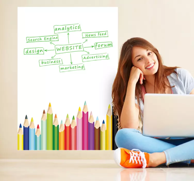 Buntstift Whiteboard Folie - TenStickers