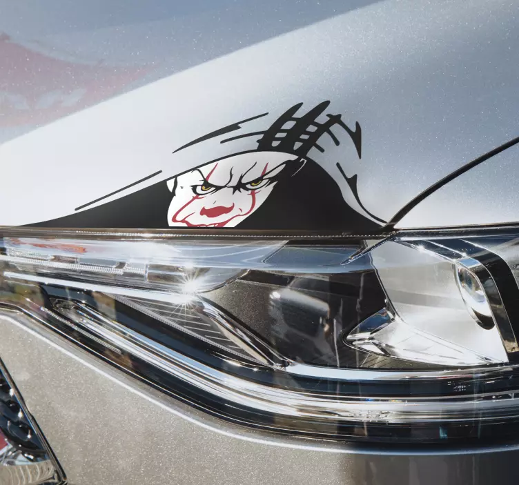 Clown beobachtet Autoaufkleber - TenStickers