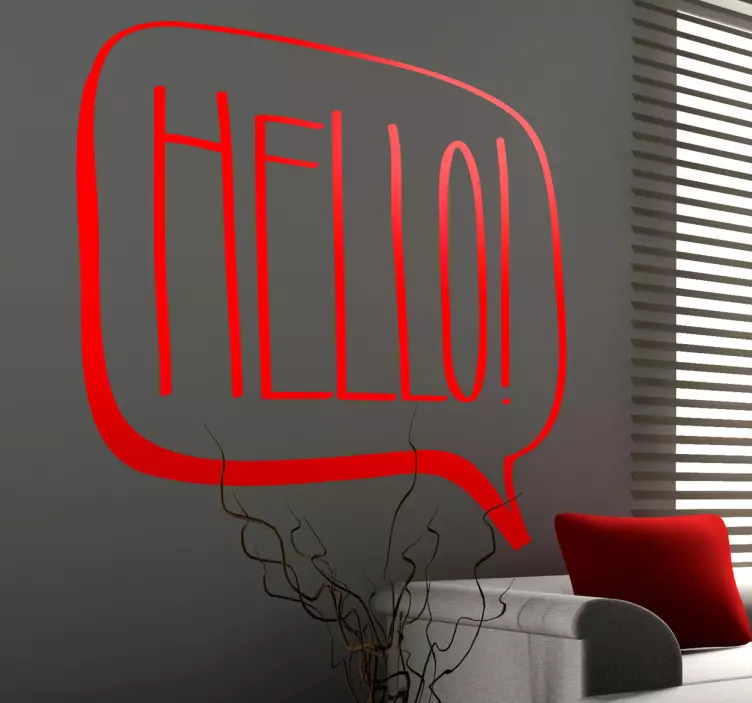 Comic Hello Aufkleber - TenStickers