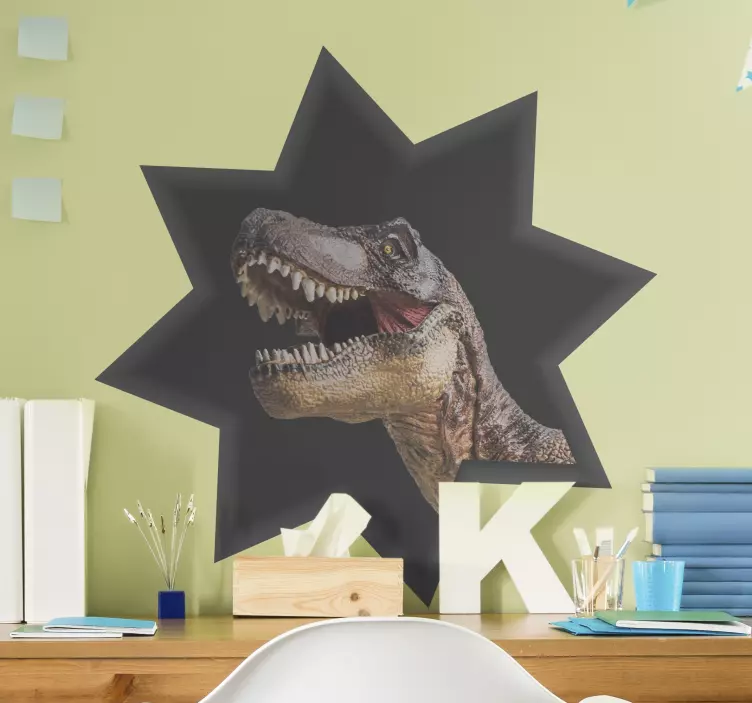 Wandsticker Dinosaurier T-rex im 3D effekt - TenStickers