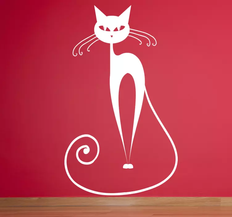 Elegante Katze Aufkleber - TenStickers
