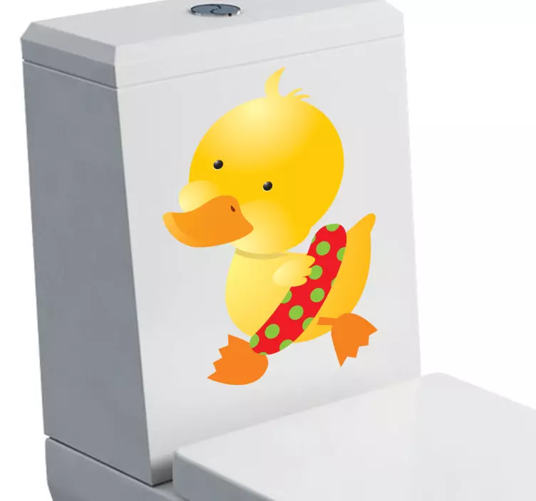 Ente mit Schwimmring Aufkleber - TenStickers