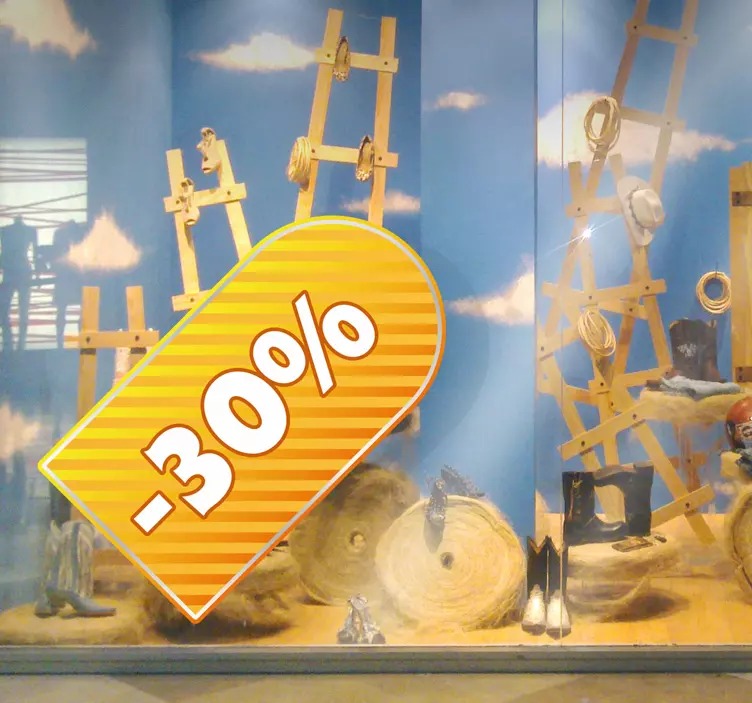 Etikett Aufkleber Schaufenster - TenStickers