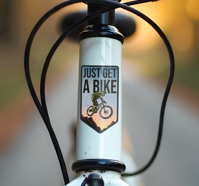 Fahrrad Aufkleber just get a bike - TenStickers