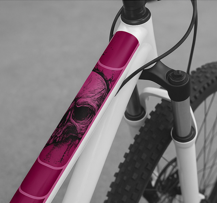 Fahrrad Aufkleber skizze grunge schädel - TenStickers