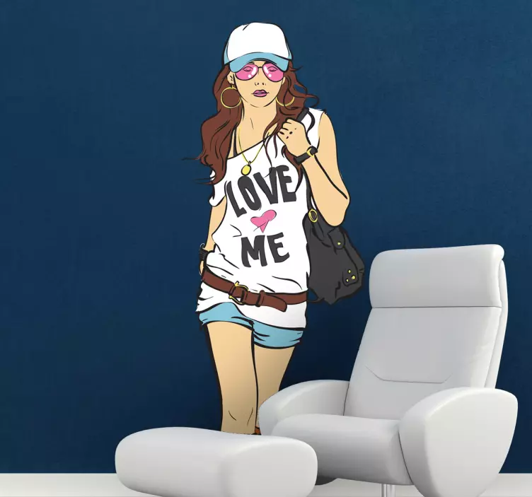 Fashion Girl Aufkleber - TenStickers