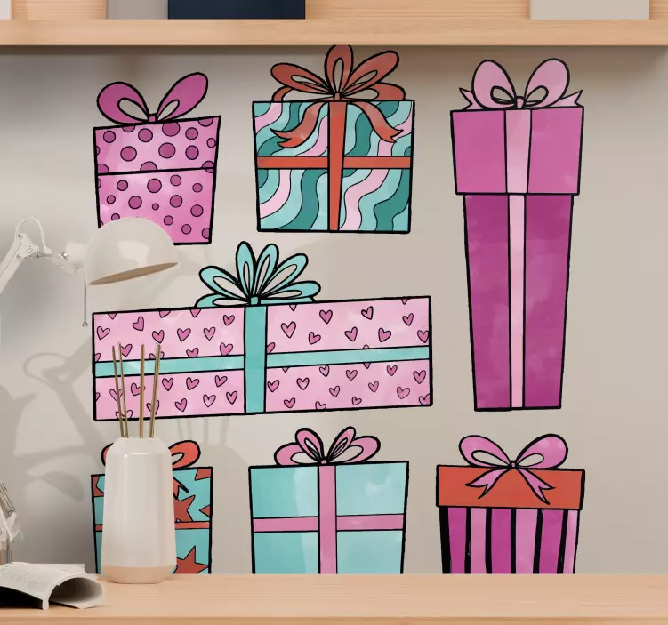 Weihnachtssticker für bunte geschenkkörbe - TenStickers