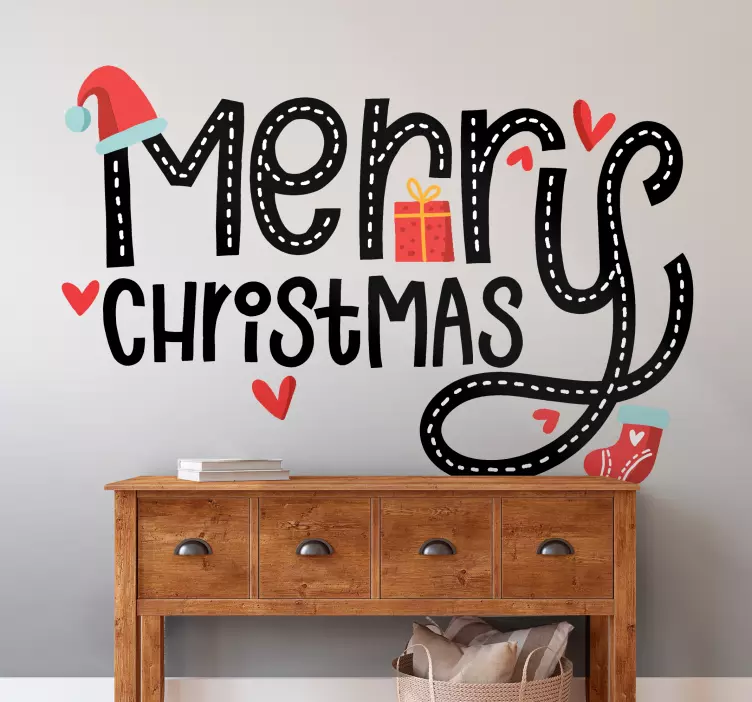 Weihnachtssticker fröhliche feiertagsgrüße - TenStickers