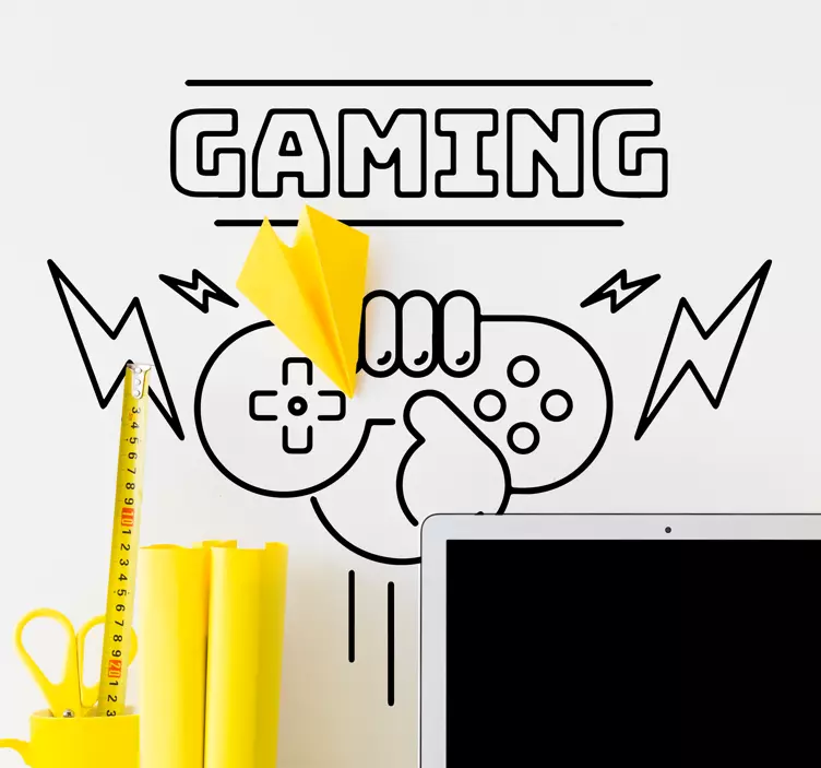Gamer wandtattoo dynamisches spielkonzept - TenStickers