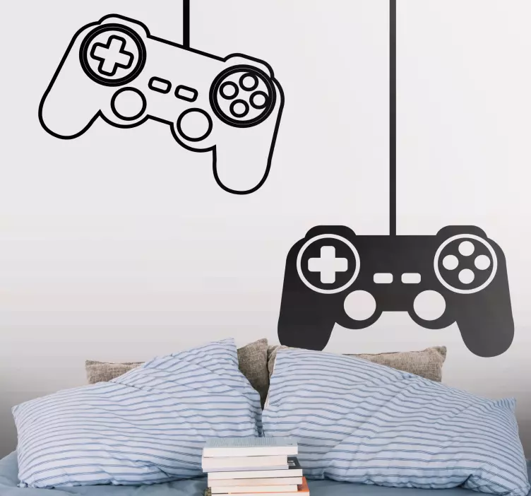 Gamer Wandtattoo klassische gamecontroller - TenStickers
