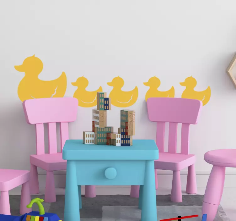 Gummi Enten Vogel Wandtattoo Badezimmer - TenStickers