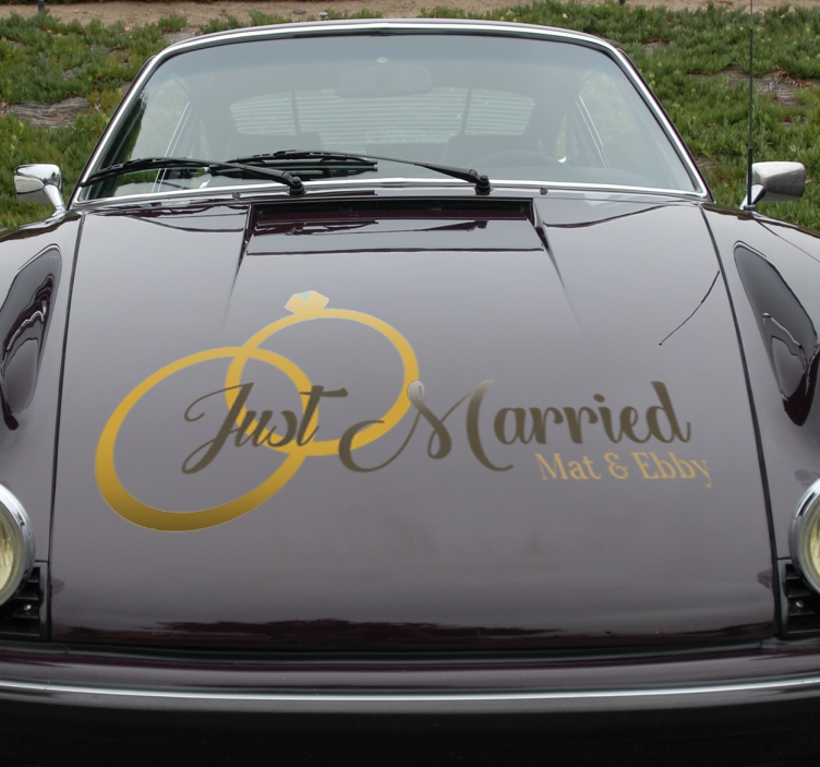 Hochzeitsaufkleber Just Married - TenStickers