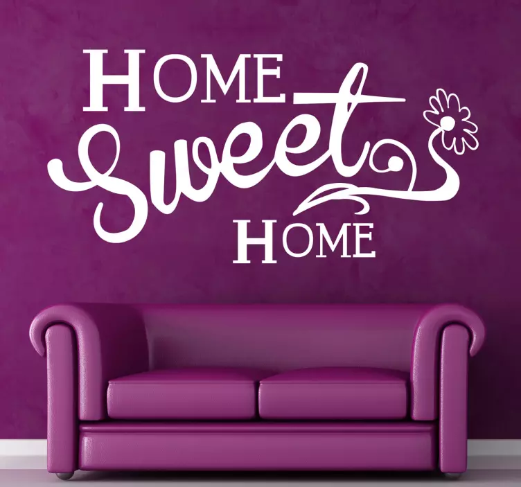 Home sweet home Text Aufkleber - TenStickers