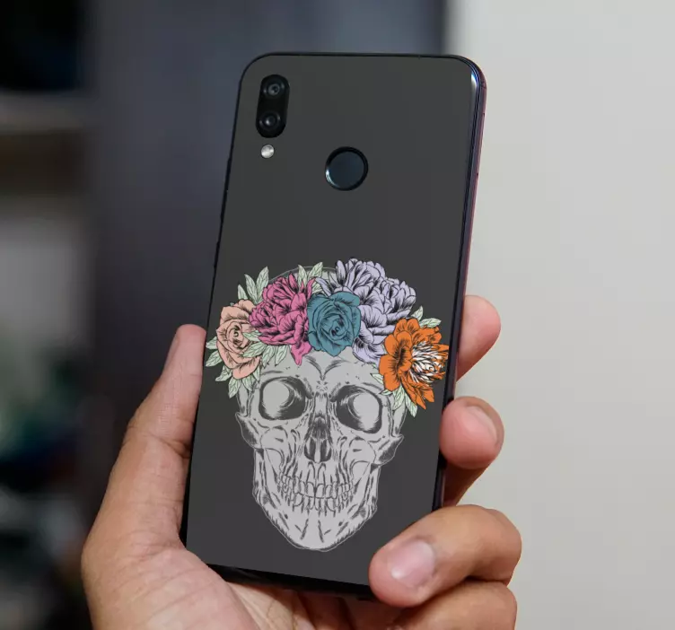 Huawei Sticker florales totenkopfmotiv - TenStickers