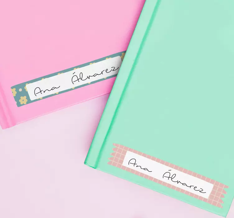 Hübsche etiketten für notizbücher pädagogischer aufkleber - TenStickers