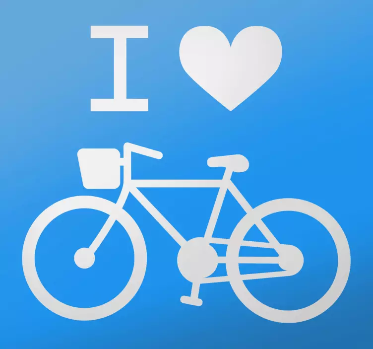 I love bikes Auto Sticker - TenStickers