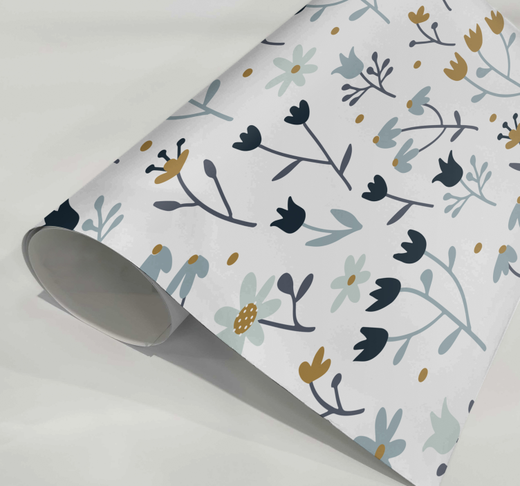 Möbelfolie minimalistische Blumen - TenStickers