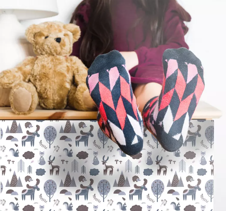 Möbelfolie Nordische Tiere - TenStickers