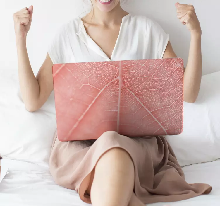 Korallenfarbene Textur Laptop Aufkleber - TenStickers