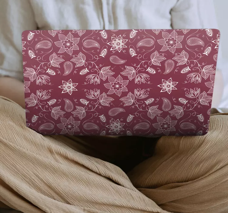 Laptop Aufkleber botanischer druckstil - TenStickers