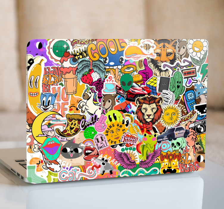 Laptop Aufkleber coole zufällige designs - TenStickers