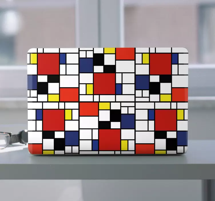 Laptop Aufkleber lebendiges geometrisches motiv - TenStickers