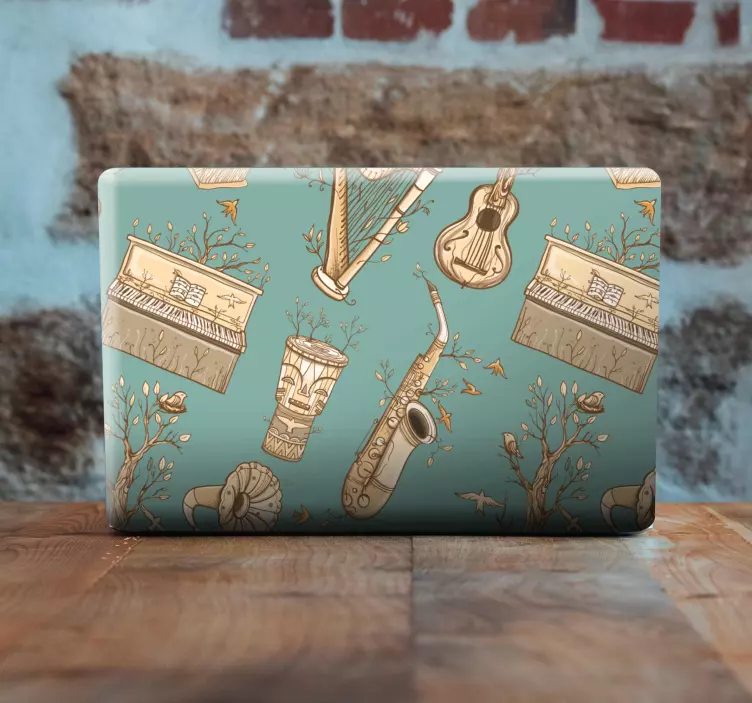 Laptop Aufkleber musikinstrumente motiv - TenStickers