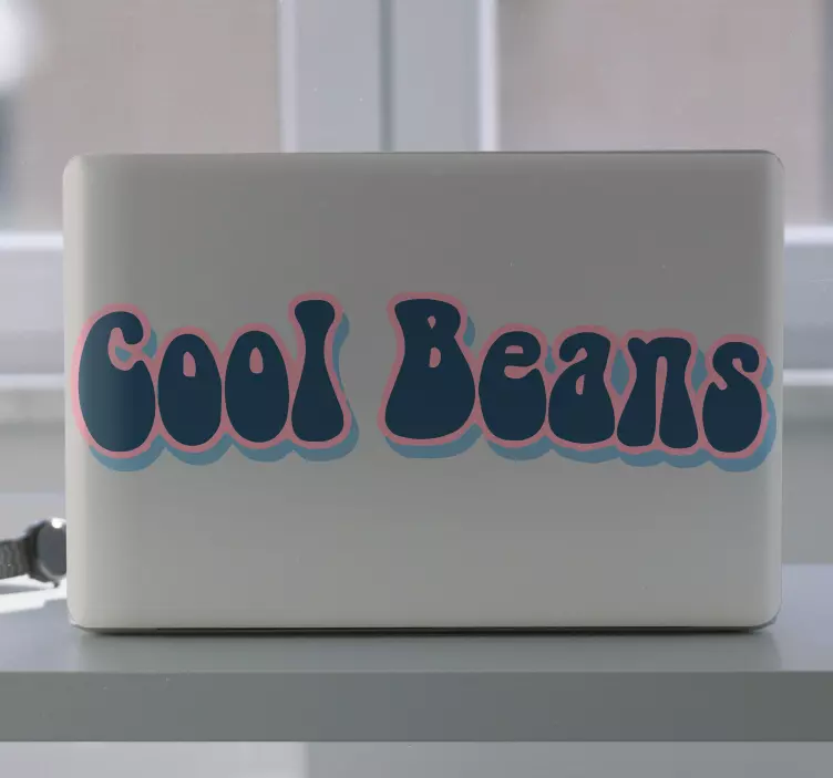 Laptop Sticker cooler bohnenspruch - TenStickers