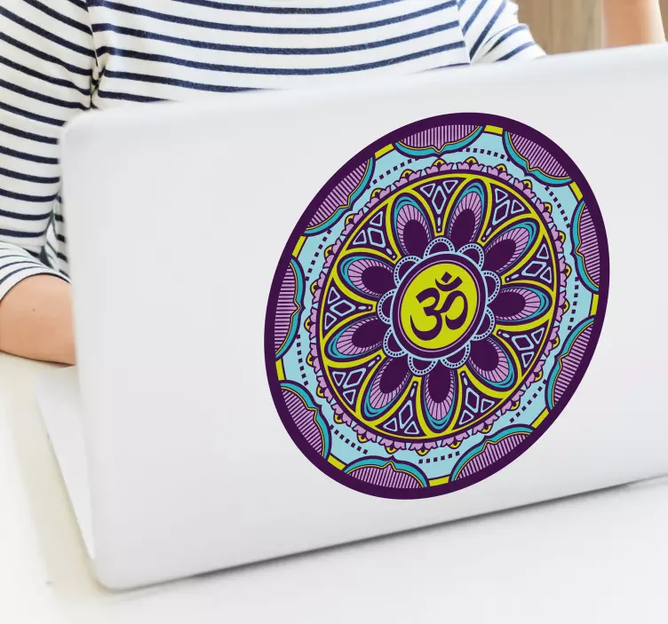 Laptop Sticker kompliziertes mandala-design - TenStickers