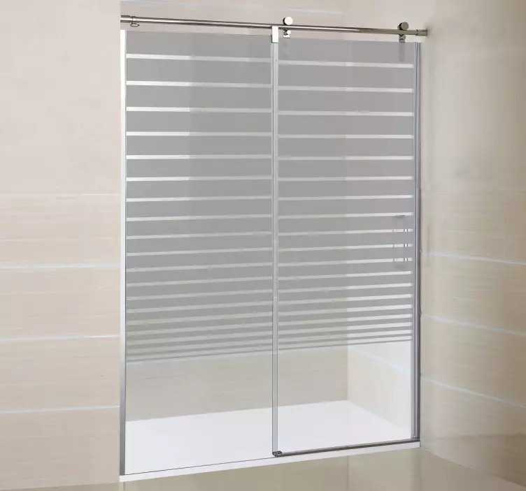 Folie Duschkabine Linien modern - TenStickers