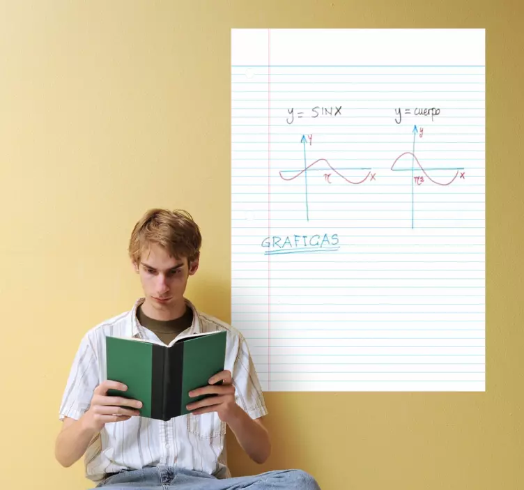 Liniertes Papier Whiteboard Folie - TenStickers