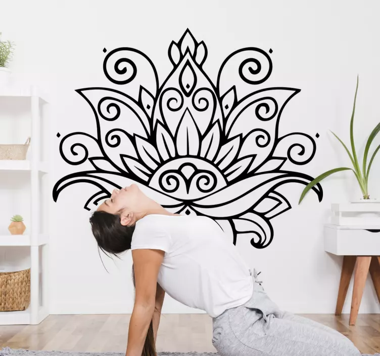 Mandala blume wandaufkleber - TenStickers