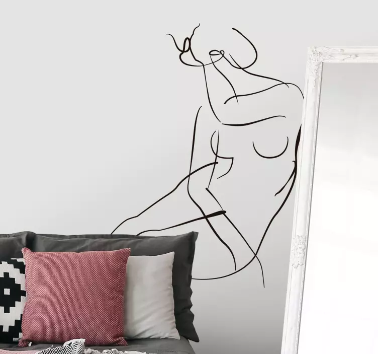 Minimalistische Kunst Pintura Wandtattoo - TenStickers