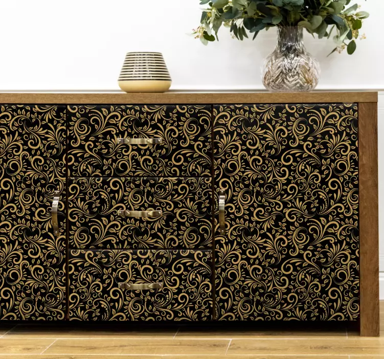 Möbelfolie elegantes wirbelmuster - TenStickers