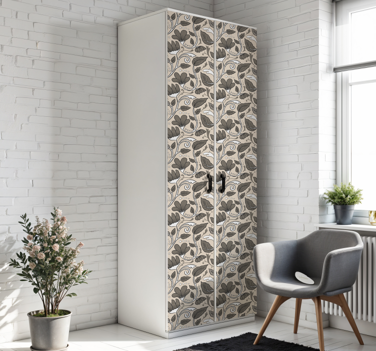 Möbelfolie vintage blumen - TenStickers