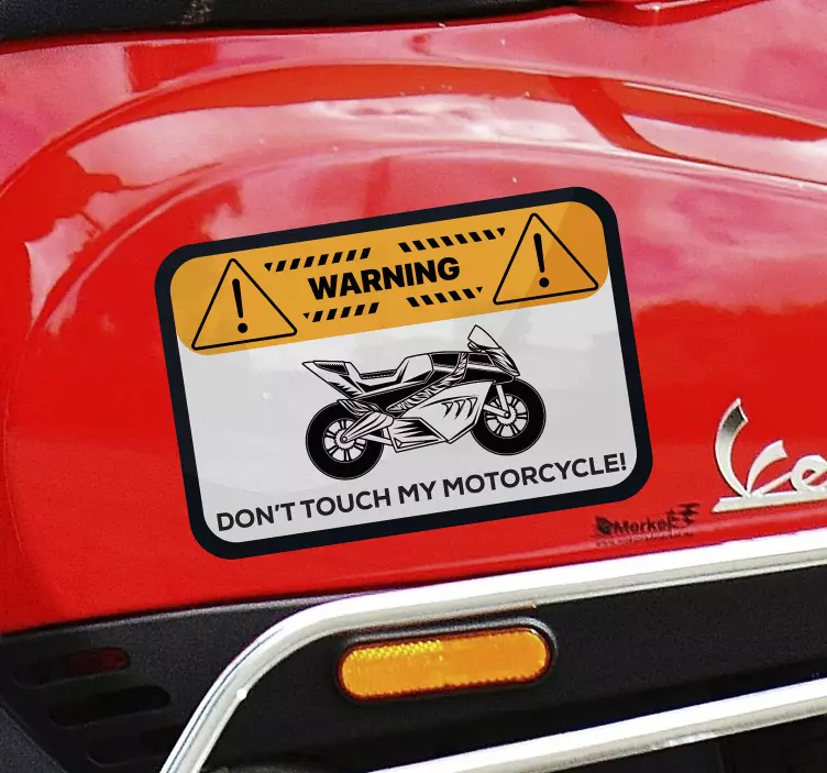 Motorrad Aufkleber Dont touch my Motorcycle - TenStickers