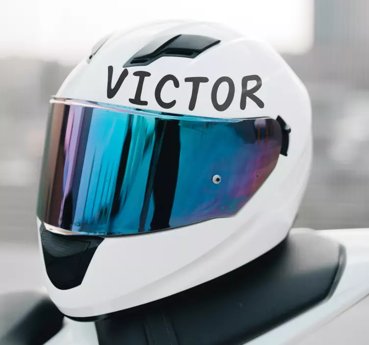 Motorrad Aufkleber Helm Name - TenStickers