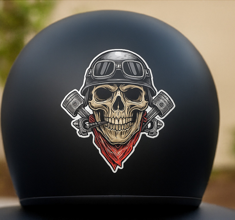 Motorrad Aufkleber motorrad-Skelett-Stil - TenStickers