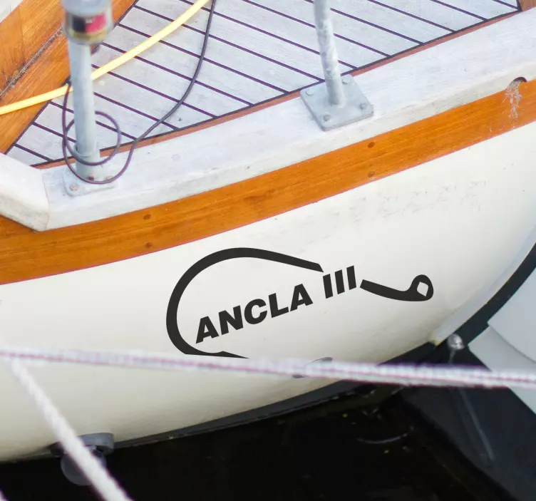 Personalisierter Aufkleber Fischerhaken - TenStickers