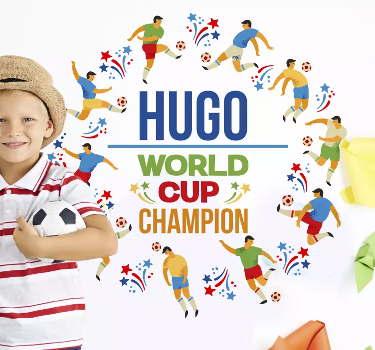 Personalisierter Aufkleber Weltmeister - TenStickers