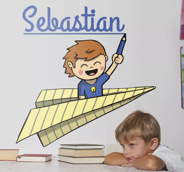 Personalisierter Namensaufkleber Schule - TenStickers