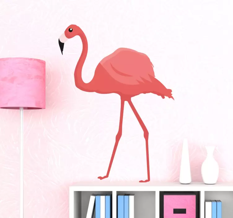 Pink Flamingo Sticker - TenStickers
