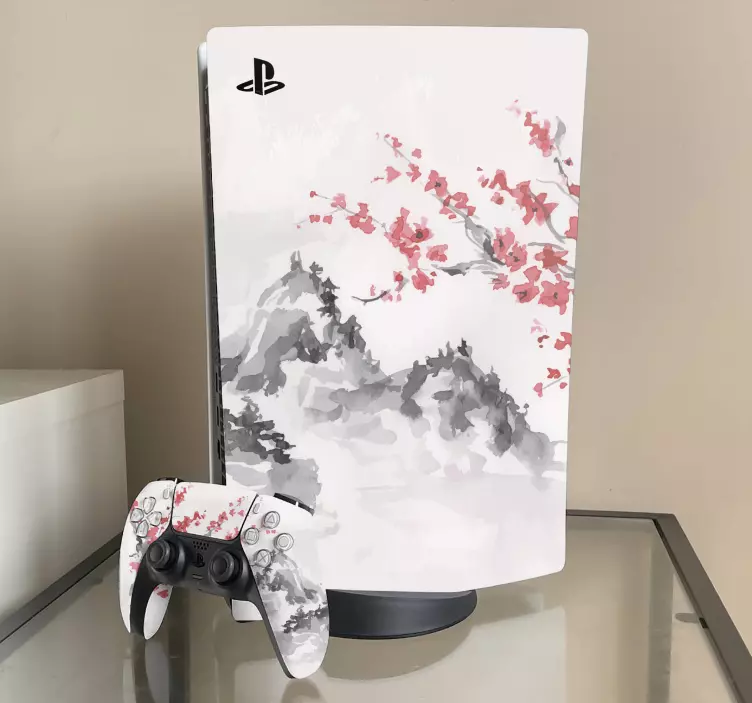 PS5 Skin Landschaft im japanischen Stil - TenStickers