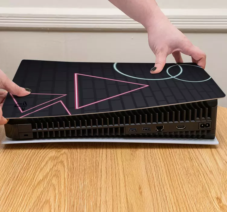 Ps5 skin mit geometrischen formen auf der oberfläche - TenStickers