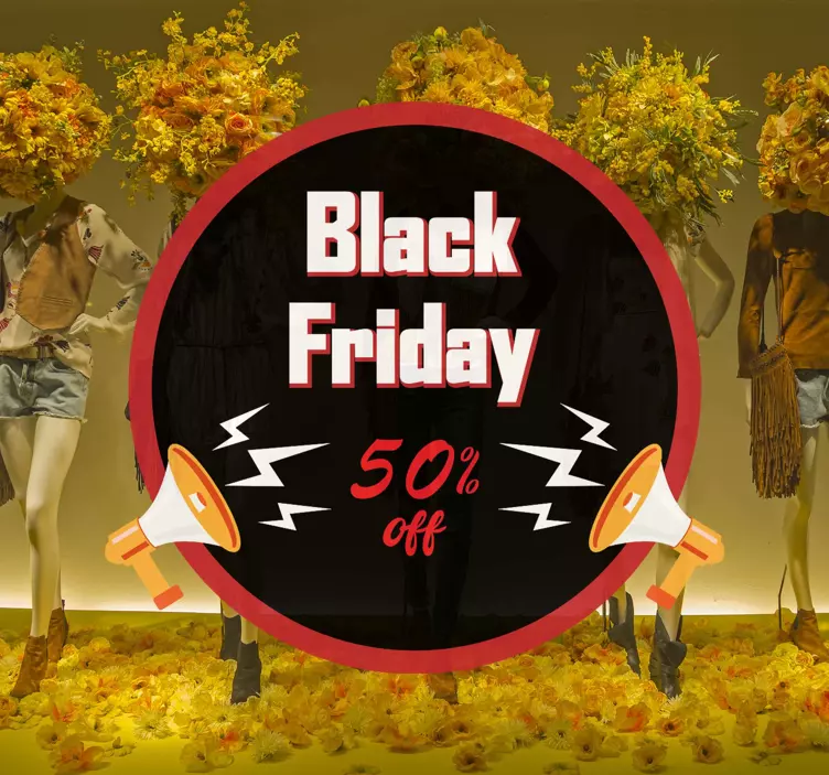 Wandtattoo Black Friday aktionsrabattangebot - TenStickers