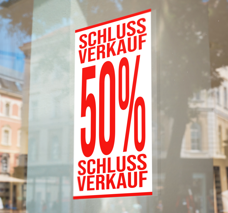 Rabatt Aufkleber langgestrecktes Format Rabatt - TenStickers