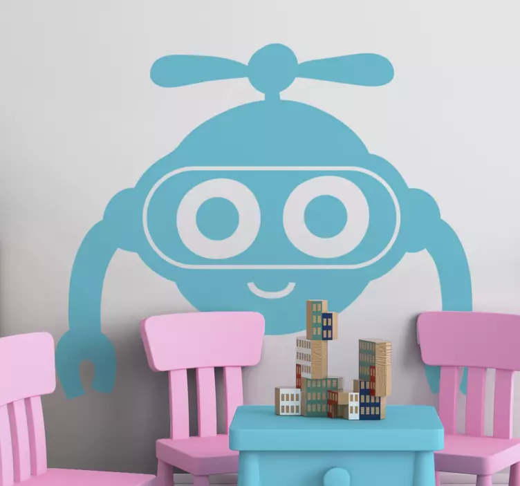 Niedliches robotergesicht kinderaufkleber - TenStickers