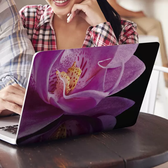 Orchidee blumen laptop aufkleber - TenStickers