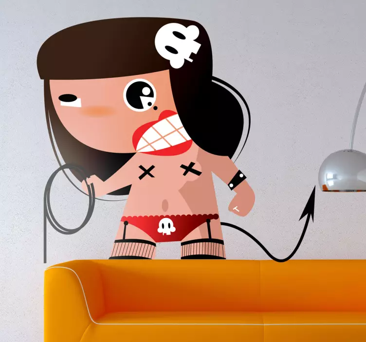 Sadomaso Karrikatur Sticker - TenStickers