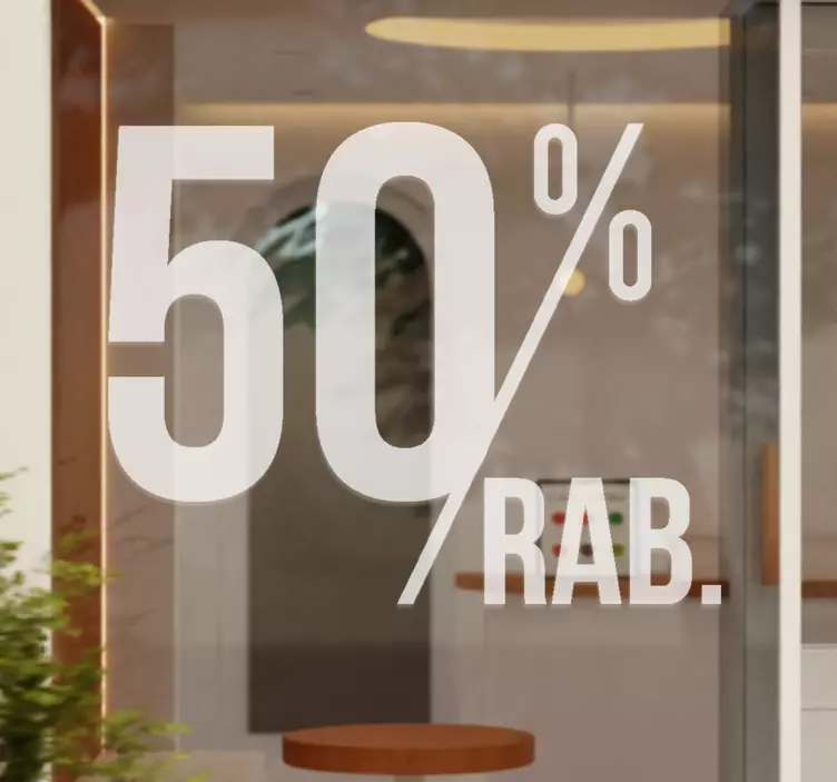 Schaufenster Aufkleber Rabatte - TenStickers